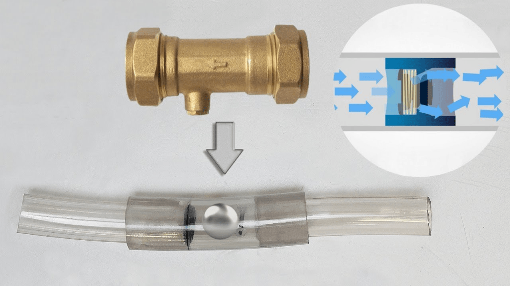 découvrez le schéma illustrant le sens de fonctionnement d'un clapet anti-retour, essentiel pour assurer le bon flux et éviter les retours dans vos installations.