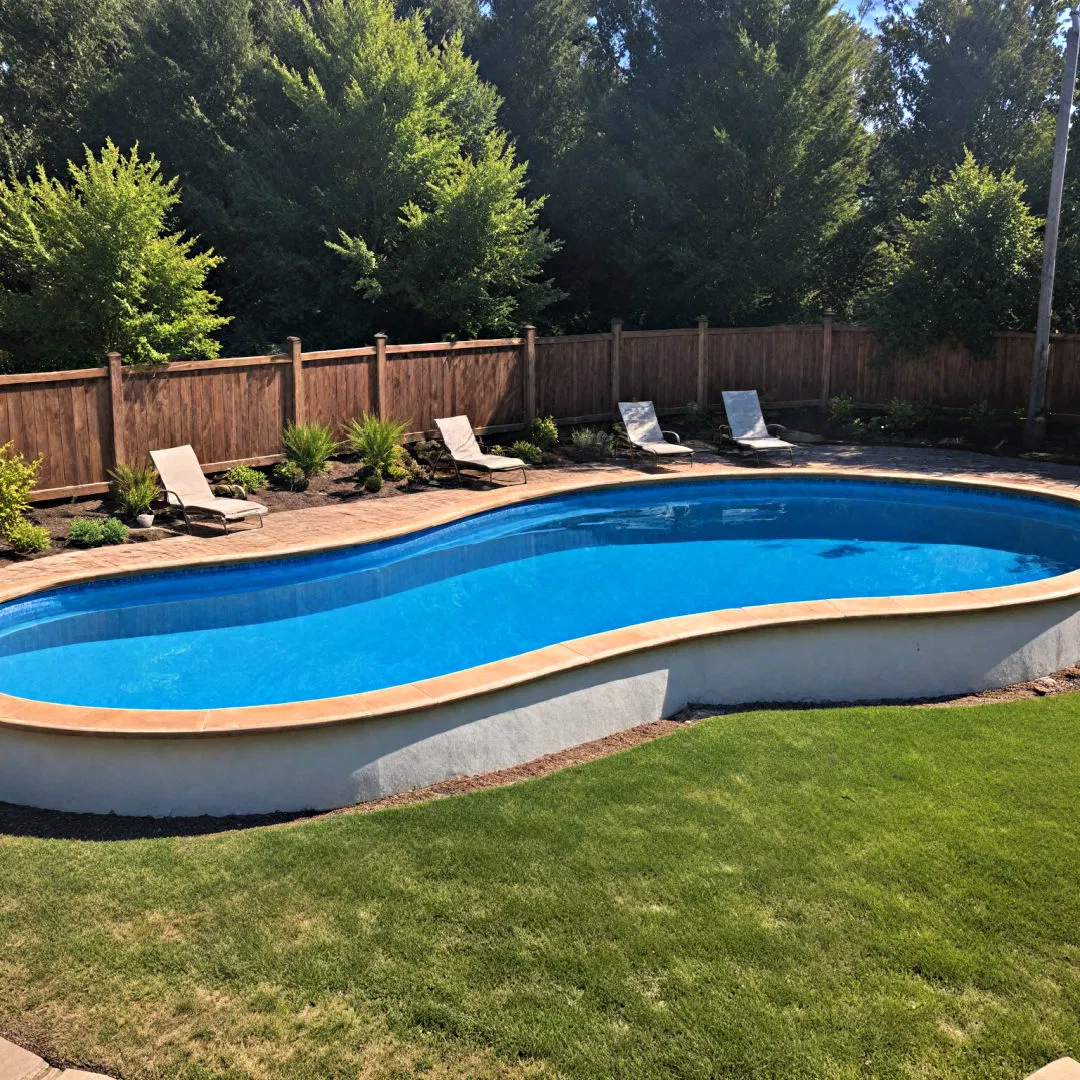découvrez notre piscine semi-enterrée en composite alliant esthétisme, durabilité et facilité d'installation pour votre jardin.